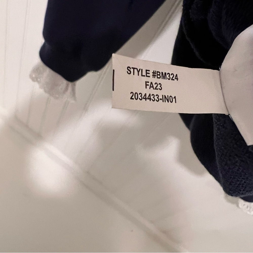 J. Crew Navy Top with White Lace Collar - Picture 7 of 7